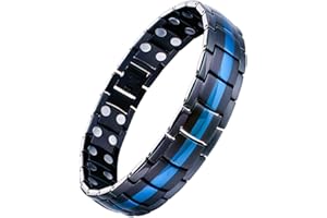 ‎JERACOL Jeracol Magnetarmband Herren, Titanstahl Magnet Armband Heilung Herren mit Ultra-Stärke von 3500 Gauss-Magneten, verstellbares Armband mit Entfernungswerkzeug und Schmuck-Geschenkbox