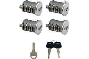 TIKSCIENCE 4 Pack Lock Cylinders Fit for Yakima Car Roof Rack System Components SKS Lock Cores, Includes 4 Cylinders Cores, 2 Opening Keys and 1 Control Key
