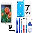 Brinonac Screen Replacement for iPhone 7 Plus 5.5 inch LCD Digitizer Touch Screen LCD Replacement Screen Frame Assembly Full Set with Tools and Screen Protector (White)