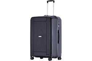 PCG THE HARD CASE Koffer Set (Schwarz, XL)-Premium Hartschale - für sorgenfreie Reisen - Reisekoffer- robust & stabil -PP Suitcase