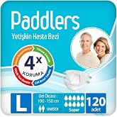 Paddlers Yetişkin Hasta Bantlı Bez Large 120 Adet &ndash; Koli, Y&uuml;ksek Emici