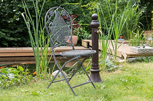 Standbrunnen 85cm Alu Braun Brunnen Waschbecken Garten im antik Stil fountain - 3