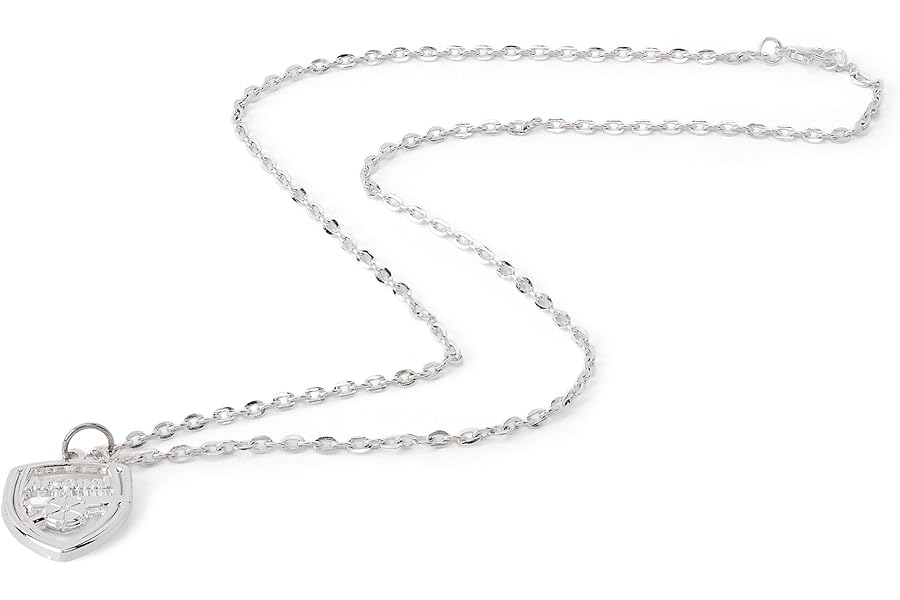 The Gift Scholars Officially Licensed Arsenal FC Crest Pendant Necklace, Silver Plated Chain, Men's Football Jewellery