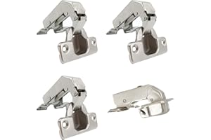 LIKERAINY 95 Grado Tacchetti Cerniera Braccio Corto con Ammortizzatore 35mm Stollen Cerniera a Gomito per Ante a Ribalta Chiusura Soft Cerniere di Mobile da Cucina Gabinetto Armadio Porte 4 Pezzi