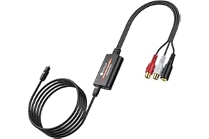 Neoteck 192kHz Optical to RCA + 3.5mm Audio Converter, Digital to Analog Audio Converter with Built-in Audio Amplifier Chip, Toslink to RCA Adapter for HDTV DVD Blu-Ray Players