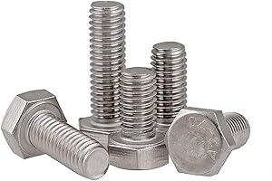 Dreneco M5×10mm Vis à Tête Hexagonale, Boulons à Six Pans en 304 Acier Inoxydable de Coin Extérieur, 30 pcs