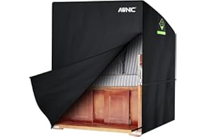 ‎AWNIC Awnic Strandkorb Schutzhülle Winterfest Strandkorbhülle Strandkorbhülle 2 Sitze Wasserdicht 420D Polyester L135×B105×H175/140cm