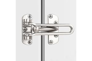 ZiYuya Cadena de puertas Para la puerta principal, Cerradura protectora de puerta oscilante, Cerradura de cierre de puerta deslizante de Seguridad Apartamentos familiares, Plata