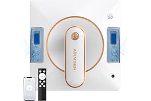 AIRMSEN YW500 Fensterputzroboter, Intelligenter Elektrischer Fensterputzer 3000Pa geeignet zur Glasreinigung, Automatische Wegplanung, Standort Speicher, Kantenerkennung Technologie