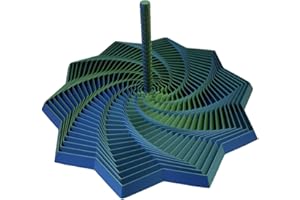 ZENOVA Fractal Sensory Fidget Star - 3D Printed Expanded Fractal Fidget Star with Handle,Hexagonal Decompression Sensory Rotating Spiral for Relieving Stress Irritability and Relaxation (Green, 9cm)