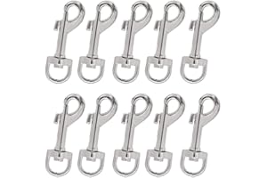 ALPPIHYM 10 Stück 51 mmPraktisches Set mit Karabinerhaken mit Drehgelenk, Scherenkarabiner und Schlüsselkarabiner - HaustierhalsbandIdeal für Schlüssel und mehr”