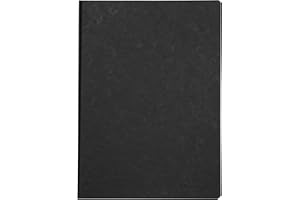 Clairefontaine 791401C - Cuaderno con reverso de tela negra - Age Bag - A4 (21 x 29,7 cm) - 192 páginas blancas lisas - Papel de 90 g - Cubierta cartulina lustrada - Negro
