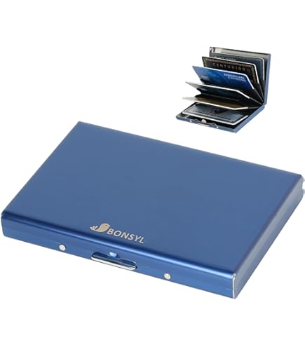 Porta Biglietti Da Visita In Metallo Con Motivo Madreperla - Anti RFID, Per Carte Di Credito E Documenti - Foto 4