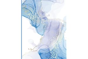 Marble blue sketchbook| 100 Pages drawing book 8.5 x 11 inches: Sketch book for drawing, doodling and sketching| 100 Marble blue sketchbook for girls, women, teens and artists