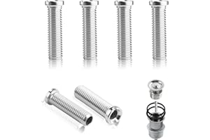 LIUHANCSQD M12 Hohlschraube Spüle 35mm Hohlschraube für Siebkorbventile, 6 STK Edelstahl Abflusssieb Schrauben, Waschbecken Schraube für Küchenspülen Ablaufventil Schraube Zubehör für Ventilabläufe 1.5" 3.5"