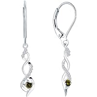 Orecchini Infinito In Argento 925 Con Zirconia – Donna, Pendenti Twist, Regalo Idea