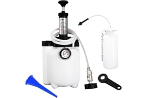 SMOTIVEPRO Car Brake Bleeding Kit, 3L Brake Fluid Bleeder Kit with 1L Refilling Bottle and 45mm Master Cylinder Adapter, Compatible with Most European Models and ABS Systems