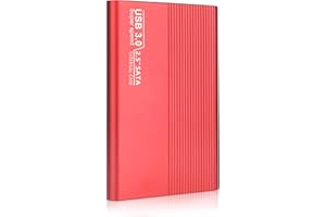 Wooge Disco Duro Externo 2tb USB 3.0 para Mac, PC, MacBook, Chromebook, Xbox (2tb, Rojo)