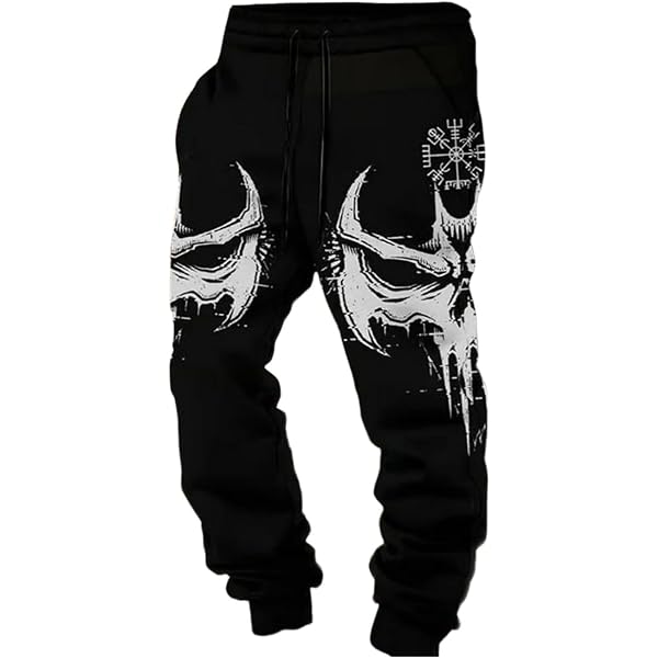 Pantalon De Survêtement Style Viking Pour Homme - Look Hip Hop, Cosplay Médiéval, Confortable à La Taille élastique