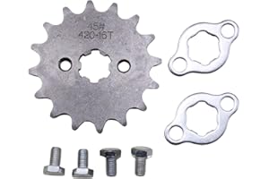 Trkimal Pignone Catena Anteriore Moto Per 50cc 70cc 90cc 110cc 125cc Dirt Pit Bike Mini Bike TaoTao Roketa Coolster Sunl Lifan Loncin ATV Quad 4 ruote ciclomotori(420-16T, 17mm)