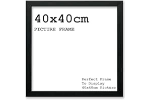BARGAIN SHOP AZ 40x40 cm Black Square Photo & Picture Frames Home Decor Poster Frames Multi Square Sizes (40x40 cm, Black)