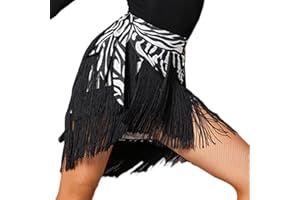 SEAUR Damen Tanzrock Latein Tango Bauchtanz Hüfttuch Fransen Rock Rumba Cha Cha Samba Ballsaal Tanzkleid