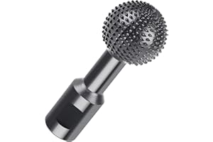 EFUTURETIME Fraise Rotative Sphérique pour bois, φ 40mm, Ball Gouge en Acier au Carbone avec Filetage M14, pour Meuleuse d'Angle 115/125 mm, Idéal pour Creuser Graver Poncer sur Bois
