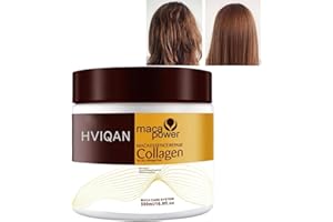 BETYBOPT Traitement capillaire au collagène,Masque Capillaire Réparation Profonde,Réparation Conditionneur Huile d'argan Masque capillaire à l’huile d’argan au collagène pour cheveux secs et abîmés (500ml)