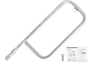 Denmay 41862 52cm pièces de Rechange pour brûleur pour Weber Q200, Q220, Q2000, Q2200 gasgrill, brûleur en Acier Inoxydable Tube de Remplacement pour Weber 41862