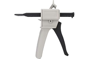 MISKALL Pistola per calafataggio da 50 ml, utensile manuale, applicatore per pistola per colla epossidica AB, pistola per cartucce adesive per colla, dispenser manuale per colla 1:2 1: 1