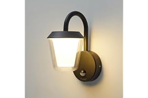 CELAVY PIR Outdoor Wall Lights - Outside Light Mains Powered IP65 with Motion Sensor, Modern Porch Light Front Door Lamp, External LED Lighting Exterior Sconce Wall Mounted for House, Anthracite