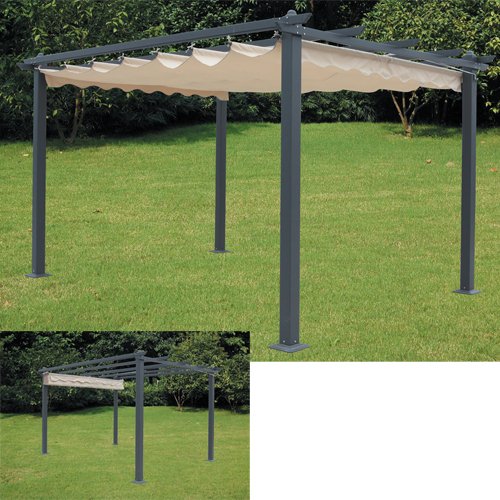Preisvergleich Produktbild PERGOLA IN ALLUMINIO C / TELO RETRATTILE