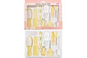 Set Para Cuidado Del Bebé, RoseFlower 10 piezas kit Aseo Bebé Recien Nacido Higiene - Bebé Kit de Cuidado de Salud Seguro Infantil Enfermera Diaria Herramienta para el Uso Diario, Regalos para Bebes