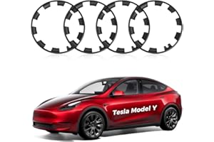 EVOOOR Model Y All-in-one Wheel Rim Protector for Tesla Model Y 20'' Uberturbine Wheel - Strips for Curb Rash Prevention - Set of 4 Rim Protector Easy to Install(Matte Black,20'')