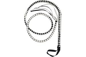 Mayting Faux Leather Bull Whip, Cat Woman Costume Whip Western Cowboy Whip, Performance Halloween Cosplay for Indiana