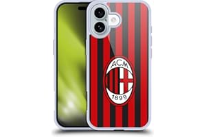Head Case Designs Licenza Ufficiale AC Milan in Casa 2018/19 Kit Cresta Custodia Cover in Morbido Gel Compatibile con Apple iPhone 16