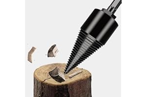 JHXHHTHONGTONG 1 Stück (32mm) Brennholzbohrer Hochgeschwindigkeits Spiralbohrer Bohrkegel Holzspalter Schraube Kegel Holz für Bohrmaschine Holzspalter Schraube Kegel Holzbohrer Holzspaltkeil