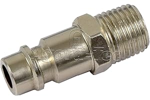 Agora-Tec® Adattatore a innesto rapido ad aria compressa su 1/4 pollici AG filettatura esterna per compressore officina