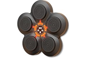 Yawdil Cible Murale de Machine de Boxe Musicale Intelligente Sac de Sable éclairé par LED Cible d'entraînement de réaction de Relaxation