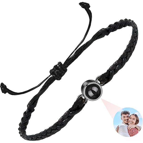 Bracelet Photo Personnalisé Acier Inox – Gravure Texte Et Photo, Chaîne Cubaine, Pour Couple, Famille, Cadeau