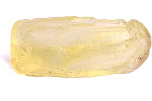 REAL-GEMS Ungeschnittener Topas-Rohstein 94,00 Ct Gelb Kristall Edelstein Zitrone Topas Stein für Inneneinrichtungen