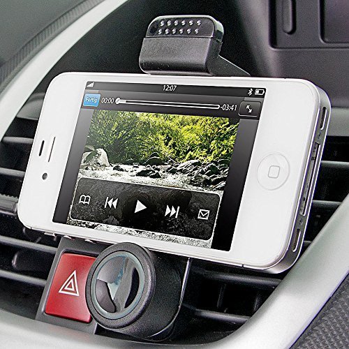 MMOBIEL   Soporte de Coche Auto para iPhone Samsung Galaxy Sony LG Huawei Xiaomi  Tablets Mini y Otros tel  fonos  Color Negro y con visualizaci  n de 360  