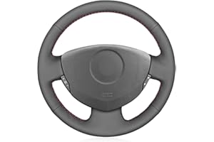 MEWANT Couvre volant en cuir pour Renault Clio 2 2001-2008 / Twingo 2 2007-2014 / Dacia Sandero 2008-2012 / Clio