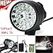 Produktbild Fahrrad Licht, TopTen Fan-Motive 14 x T6 LED 14000 Lumen 3 Modi Ultra Bright Fahrrad LED Scheinwerfer Kopf Taschenlampe mit Akku und Laden für Camping Jagd Wandern und Outdoor Aktivitäten