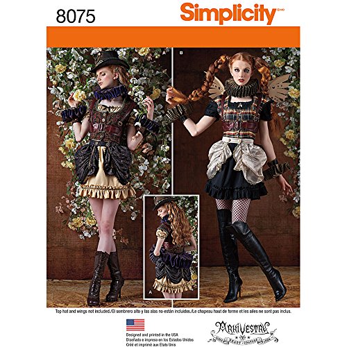 Simplicity 8075R5 "Misses Steampunk Costumes" Sewing Pattern, Paper