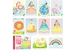 FOGARI Fabric Art Frenzy dla dzieci – Poke Art DIY zabawka, dla dzieci, Infinite Dream ręcznie malowana, ręcznie malowana, DIY Poke Fun Malarstwo Sto Change Dress Educational Toys, różowa