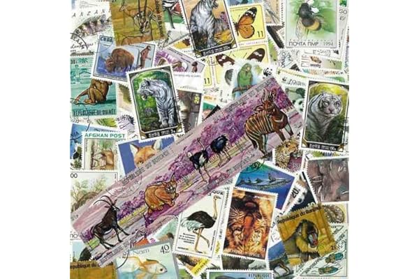 Animaux Sauvages - Collection de timbres différents Oblitérés (100)