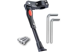 ZEACCT 1 Piezas de Caballete Lateral para Bicicleta, Soporte para Bicicleta Ajustable, Soporte de Pata de Bicicleta Lateral Trasero de Altura Ajustable, para Bicicleta de Montaña, Viene con Llave Allen