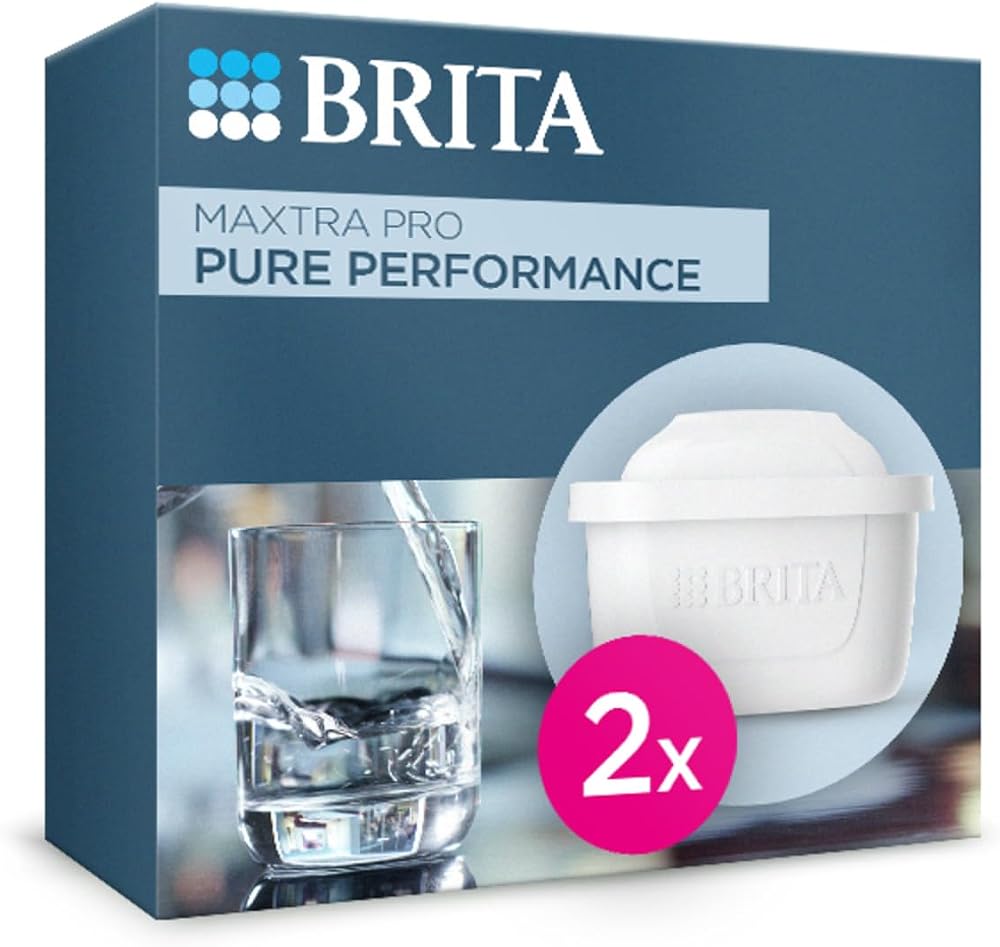 BRITA MAXTRA PRO Pure Performance Su Arıtma Filtresi, 2'li Set, Beyaz