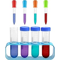 Lot De 36 Tubes à Essai En Plastique 5ml Avec Bouchons à Vis